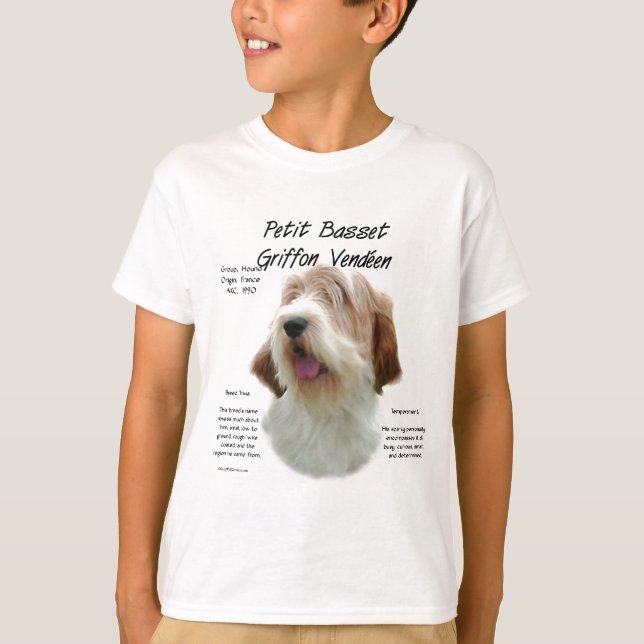 T-shirt Petit Basset Griffon Vendeen Histoire Design (Devant)