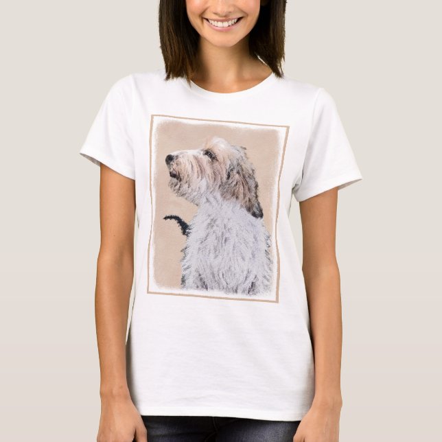 T-shirt Petit Basset Griffon Vendéen Peinture - Chien Art (Devant)