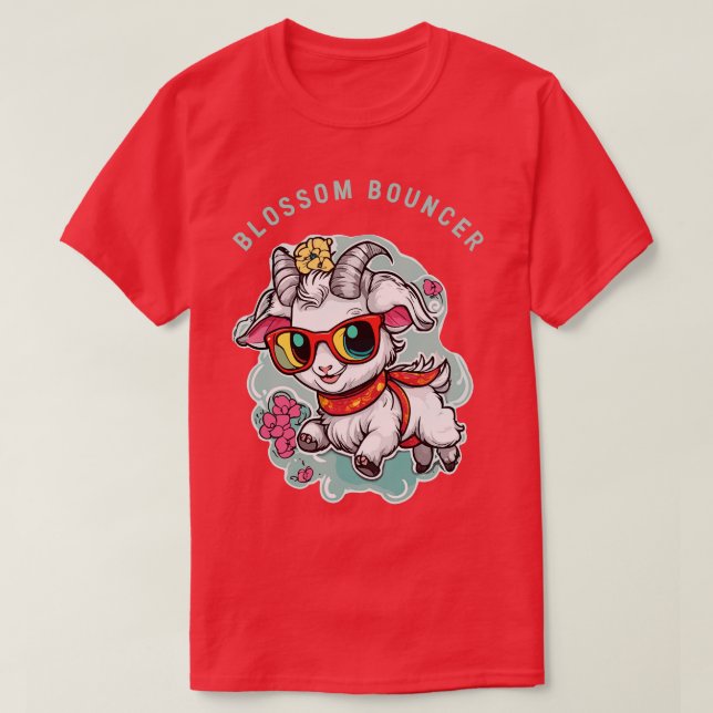 T-shirt petit bébé bondisseur de bouc de chèvre (Design devant)