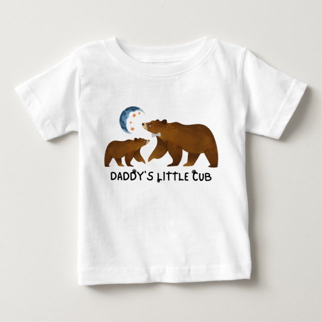 T-shirt petit bébé pour papa mignonne (Devant)