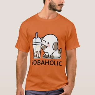 T-shirt Petit Bobaholic Puppy aime Boba Tea