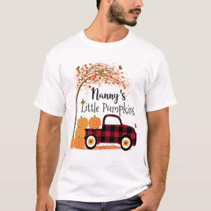 T-shirt Petit Camion Rouge Citrouille de Nanny Automne