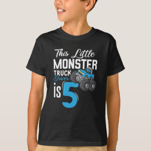 T-shirt Petit camionneur de monstre 5e anniversaire