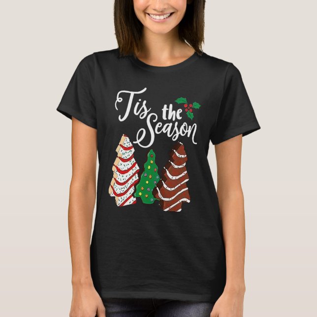 T-shirt Petit C'Est La Saison Arbre De Noël Gâteaux Debbie (Devant)