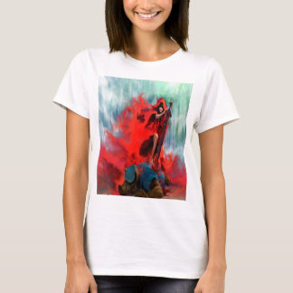 T-shirt Petit chaperon rouge - Rouge asperge le loup
