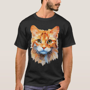 T-shirt Petit chat en poly - chat orange dans l'art en pol