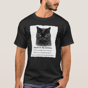 T-shirt Petit Chat, Grandes Opinions Bordure Ondulée