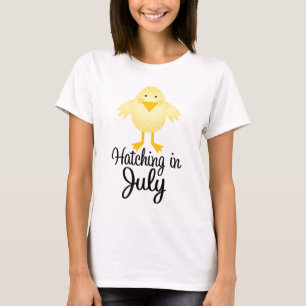 T-shirt Petit Chick Dû En Juillet Chemise Maternelle