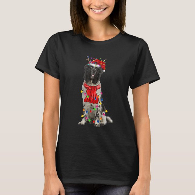 T-shirt Petit chien de Noël de Terre-Neuve (Devant)