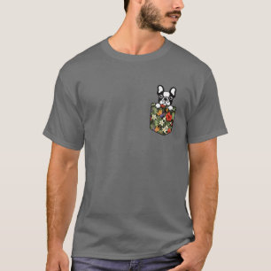 T-shirt Petit Chien Français À Chien À Chien À Fleur Hawai