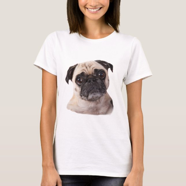 T-shirt Petit chien mignon de carlin (Devant)