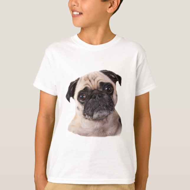 T-shirt petit chien mignon de carlin (Devant)