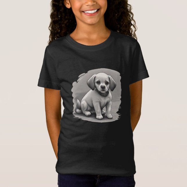 T-Shirt Petit chiot mon meilleur ami (Devant)