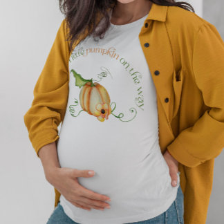 T-shirt Petit Citrouille sur le chemin Automne Maman-to-be