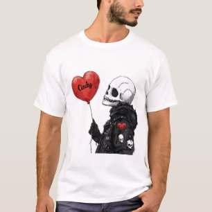 T-shirt Petit cœur effrayant - Crâne personnalisable avec