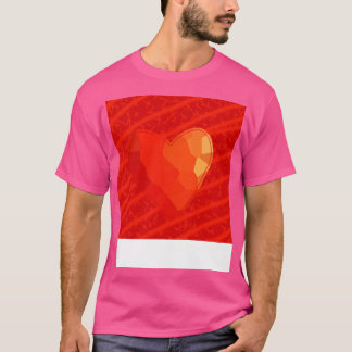 T-shirt Petit Coeur Rouge sur Rouge