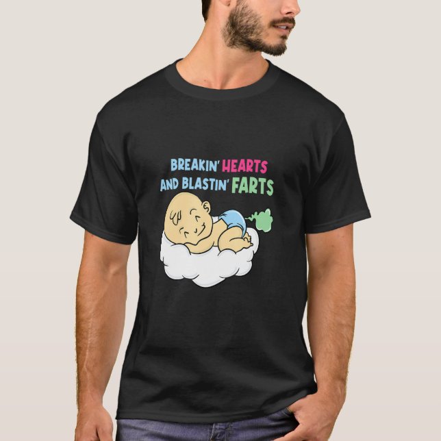 T-shirt Petit Coeurs Blastin Farts Baby Papa Enfance (Devant)