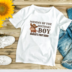 T-shirt Petit cowboy premier rodéo nom personnalisé