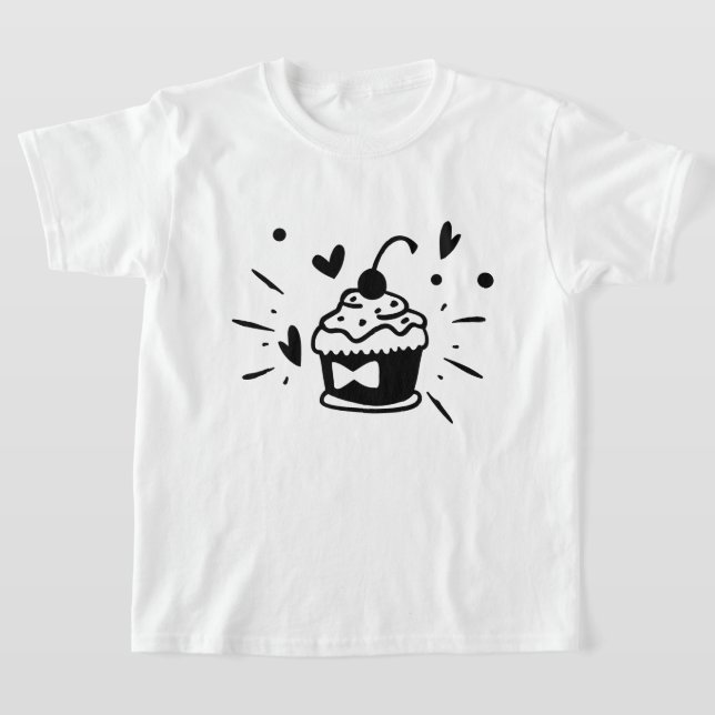 T-shirt petit cupcake de maman mignonne  (Poser)