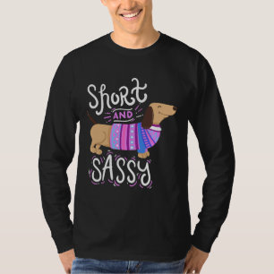 T-shirt Petit Dachshund Cheveux Avec Manteau