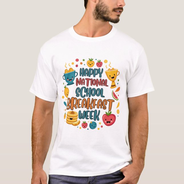T-shirt petit déjeuner à l'école nationale (Devant)