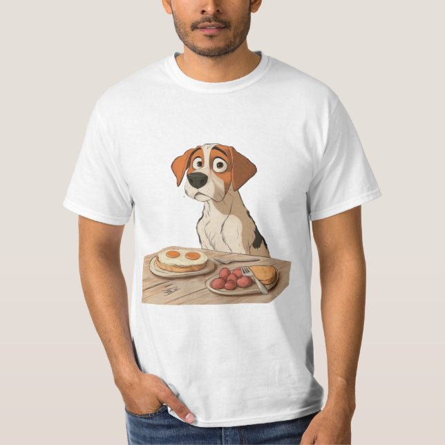 T-shirt Petit-déjeuner chien (Devant)
