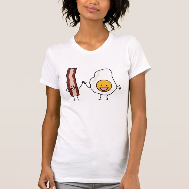 T-shirt Petit déjeuner combiné d'oeufs d'oeufs et de (Devant)