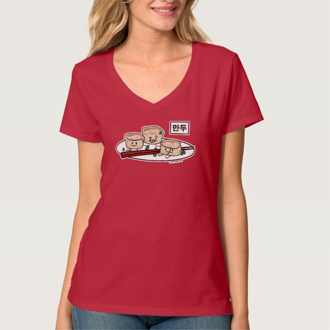 T-shirt Petit déjeuner coréen le Hangeul de dim sum de (Devant)