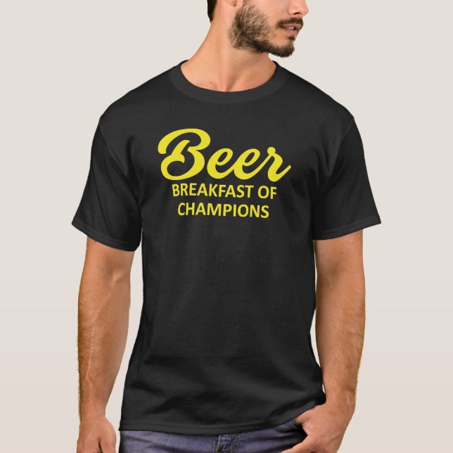 T-shirt Petit Déjeuner De Bières Champions (Devant)
