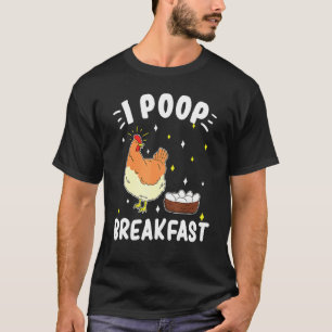 T-shirt Petit-Déjeuner De Poulet Lors De La Lecture Oeufs
