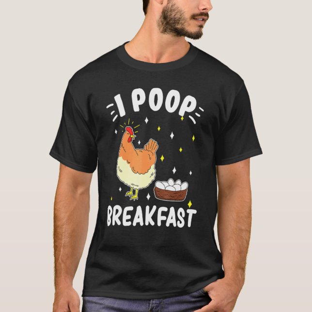 T-shirt Petit-Déjeuner De Poulet Lors De La Lecture Oeufs  (Devant)