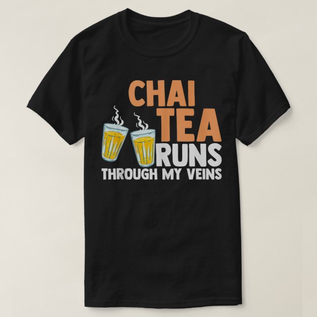 T-shirt Petit déjeuner Indien Boisson Recette 8 (Design devant)