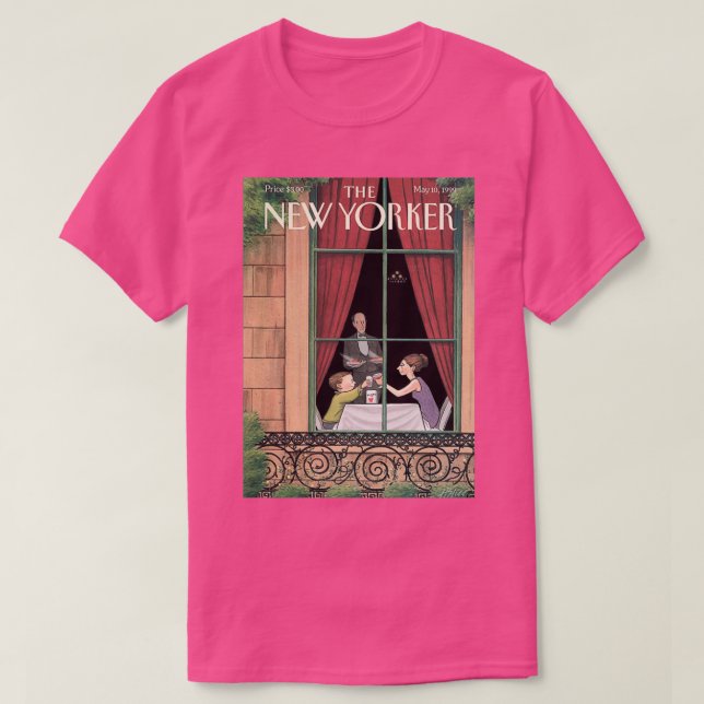T-shirt Petit déjeuner L'affiche du New Yorker (Design devant)
