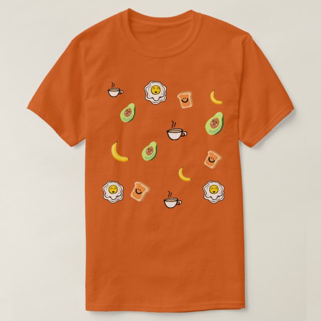 T-shirt Petit déjeuner mignon motif avocado 1 (Design devant)