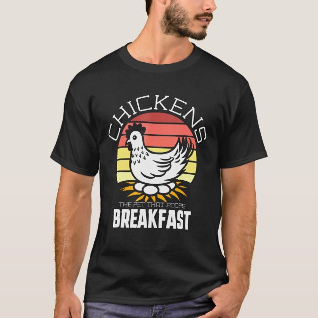 T-shirt Petit-déjeuner Poops de Poulet (Devant)