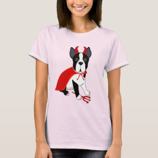 T-shirt Petit diable chien d'Halloween