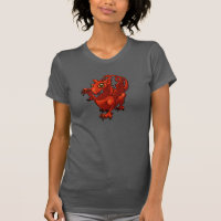 Petit dragon rouge rampant de bébé gallois de dess