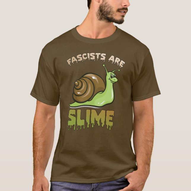 T-shirt Petit escargot rétro - Les fascistes sont minces (Devant)