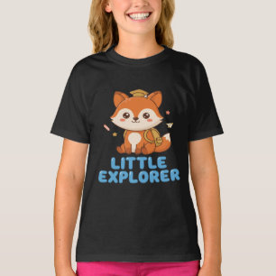 T-shirt Petit Explorateur Renard Mignon avec Sac à Dos & C