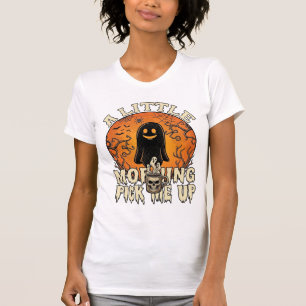 T-shirt Petit fantôme de crâne d'Halloween pour se réveill