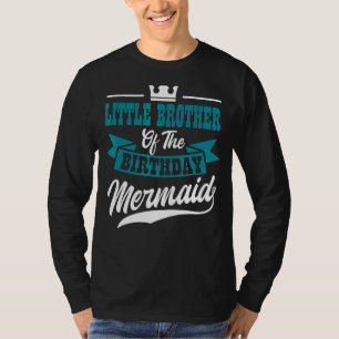 T-shirt Petit Frère De L'Anniversaire Du Parti De La Sirèn