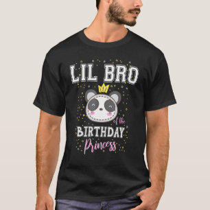 T-shirt Petit Frère De L'Anniversaire Princesse Cute Panda