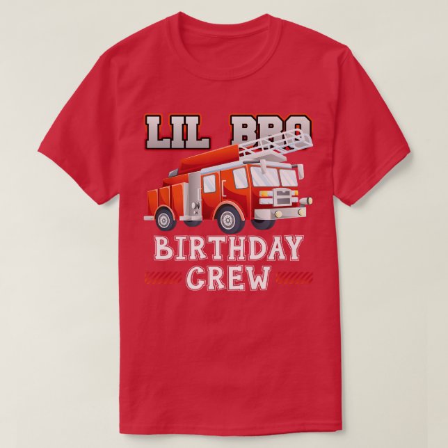 T-shirt Petit Frère d'équipage d'anniversaire Camion d'inc (Design devant)