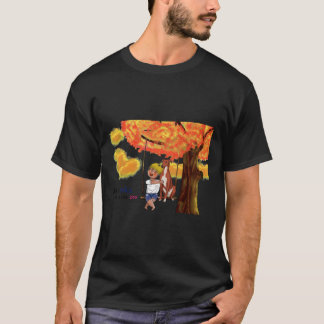 T-shirt Petit Garçon Et Chien À Hound Gris Se Reproduisent
