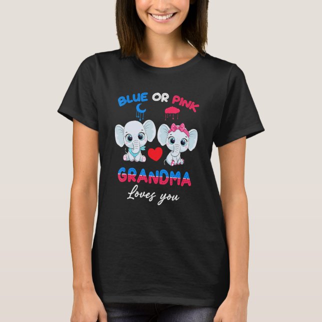 T-shirt Petit Garçon Ou Fille Grand-Mère Vous Aime Éléphan (Devant)