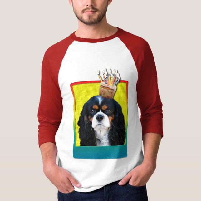 T-shirt Petit gâteau d'anniversaire - cavalier - tricolore (Devant)