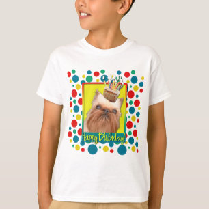 T-shirt Petit gâteau d'anniversaire - griffon de Bruxelles