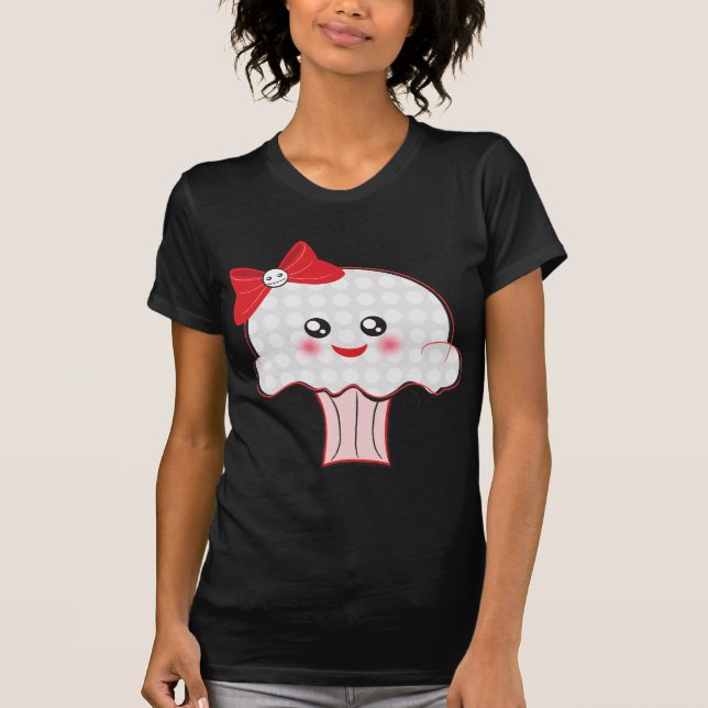 T-shirt Petit gâteau de crâne de Kawaii (Devant)