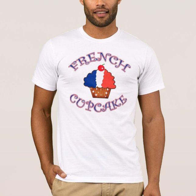 T-shirt Petit gâteau français dans des couleurs françaises (Devant)