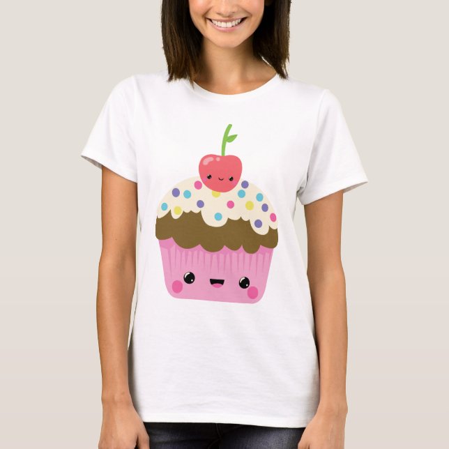 T-shirt Petit gâteau mignon de Kawaii (Devant)